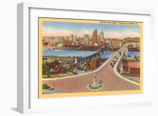 Skyline, Bridges, Pittsburgh, Pennsylvania-null-Framed Art Print