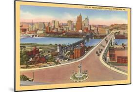 Skyline, Bridges, Pittsburgh, Pennsylvania-null-Mounted Art Print