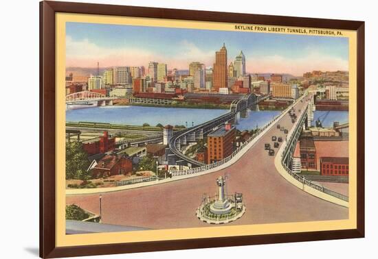 Skyline, Bridges, Pittsburgh, Pennsylvania-null-Framed Art Print