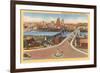 Skyline, Bridges, Pittsburgh, Pennsylvania-null-Framed Art Print