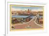 Skyline, Bridges, Pittsburgh, Pennsylvania-null-Framed Premium Giclee Print