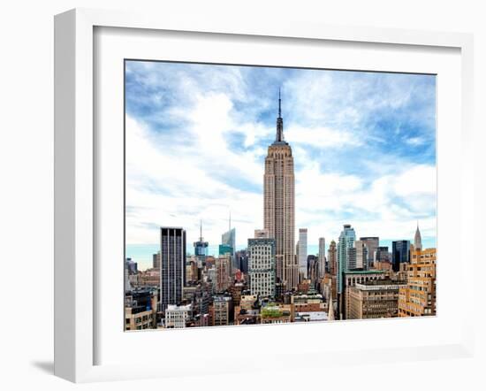 Skyline Buildings Manhattan, Empire State Building, Urban Landscape, New York, United States, USA-Philippe Hugonnard-Framed Premium Photographic Print