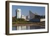 Skyline by the Arkansas River, Wichita, Kansas, USA-Walter Bibikow-Framed Premium Photographic Print