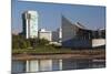 Skyline by the Arkansas River, Wichita, Kansas, USA-Walter Bibikow-Mounted Photographic Print