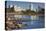 Skyline by the Arkansas River, Wichita, Kansas, USA-Walter Bibikow-Stretched Canvas