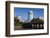 Skyline by the Arkansas River, Wichita, Kansas, USA-Walter Bibikow-Framed Photographic Print