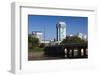 Skyline by the Arkansas River, Wichita, Kansas, USA-Walter Bibikow-Framed Photographic Print