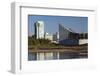 Skyline by the Arkansas River, Wichita, Kansas, USA-Walter Bibikow-Framed Photographic Print