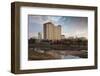 Skyline by the Arkansas River, Wichita, Kansas, USA-Walter Bibikow-Framed Photographic Print