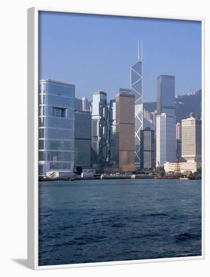 Skyline, Central, Hong Kong Island, Hong Kong, China-Amanda Hall-Framed Photographic Print