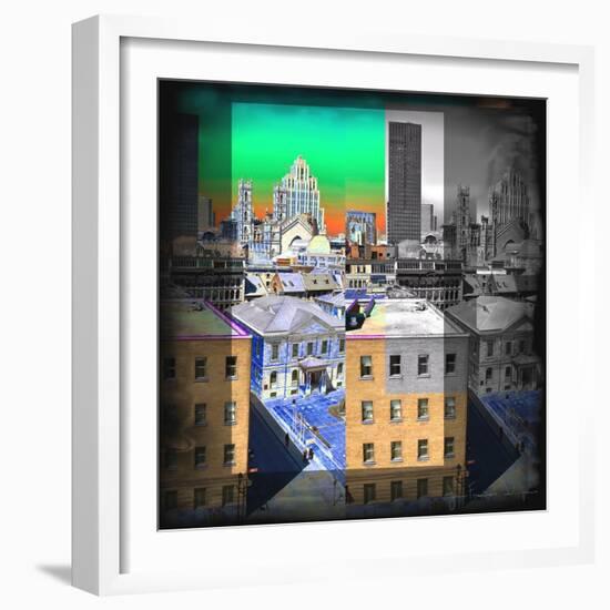 Skyline City-Jean-François Dupuis-Framed Art Print