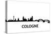 Skyline Cologne-unkreatives-Stretched Canvas