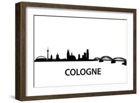 Skyline Cologne-unkreatives-Framed Art Print