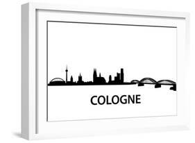 Skyline Cologne-unkreatives-Framed Art Print