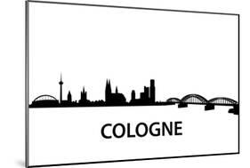 Skyline Cologne-unkreatives-Mounted Art Print