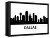 Skyline Dallas-unkreatives-Framed Stretched Canvas