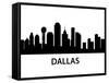 Skyline Dallas-unkreatives-Framed Stretched Canvas