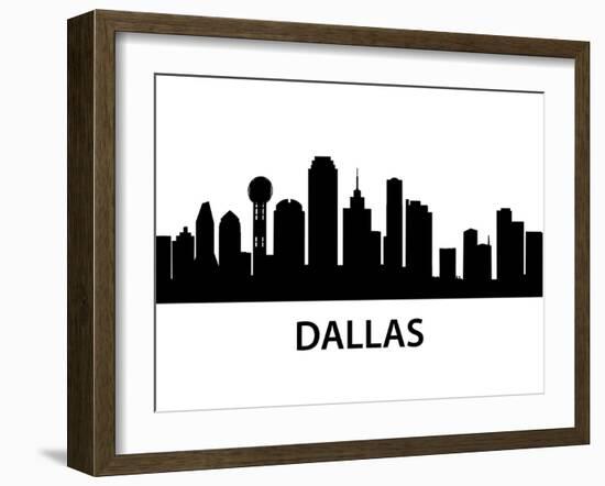 Skyline Dallas-unkreatives-Framed Art Print