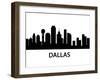 Skyline Dallas-unkreatives-Framed Art Print