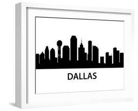 Skyline Dallas-unkreatives-Framed Art Print