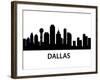 Skyline Dallas-unkreatives-Framed Art Print