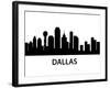 Skyline Dallas-unkreatives-Framed Art Print