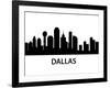 Skyline Dallas-unkreatives-Framed Art Print