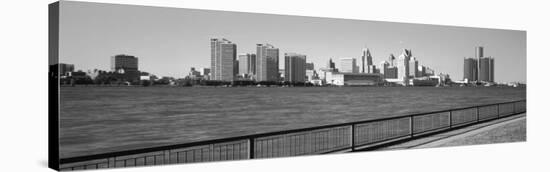 Skyline, Detroit, Michigan, USA-null-Stretched Canvas