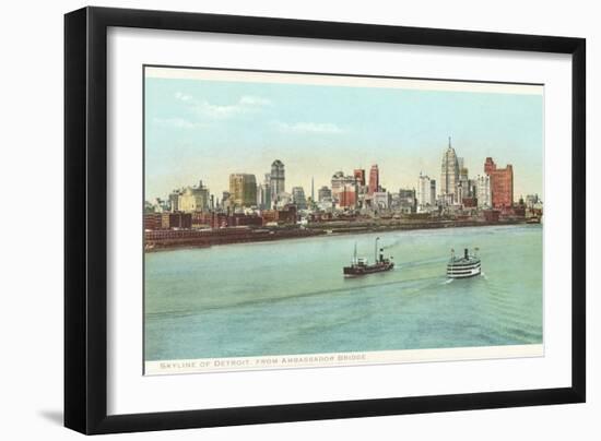 Skyline, Detroit, Michigan-null-Framed Art Print