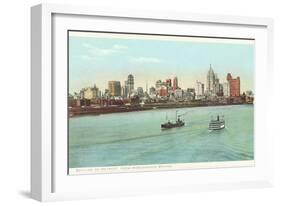 Skyline, Detroit, Michigan-null-Framed Art Print