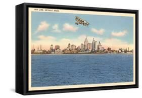 Skyline, Detroit, Michigan-null-Framed Stretched Canvas