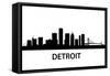 Skyline Detroit-unkreatives-Framed Stretched Canvas