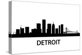 Skyline Detroit-unkreatives-Stretched Canvas