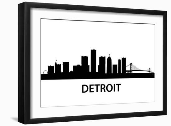 Skyline Detroit-unkreatives-Framed Art Print
