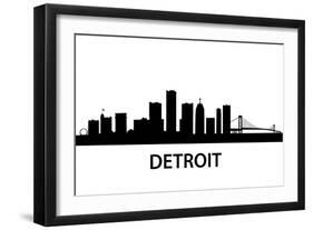 Skyline Detroit-unkreatives-Framed Art Print
