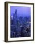 Skyline Dusk, Chicago, IL-Mark Gibson-Framed Photographic Print