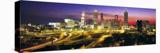 Skyline, Evening, Dusk, Illuminated, Atlanta, Georgia, USA-null-Stretched Canvas