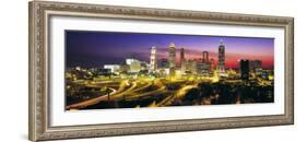Skyline, Evening, Dusk, Illuminated, Atlanta, Georgia, USA-null-Framed Photographic Print