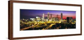 Skyline, Evening, Dusk, Illuminated, Atlanta, Georgia, USA-null-Framed Photographic Print