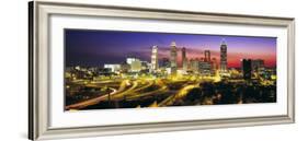 Skyline, Evening, Dusk, Illuminated, Atlanta, Georgia, USA-null-Framed Photographic Print