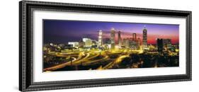 Skyline, Evening, Dusk, Illuminated, Atlanta, Georgia, USA-null-Framed Photographic Print