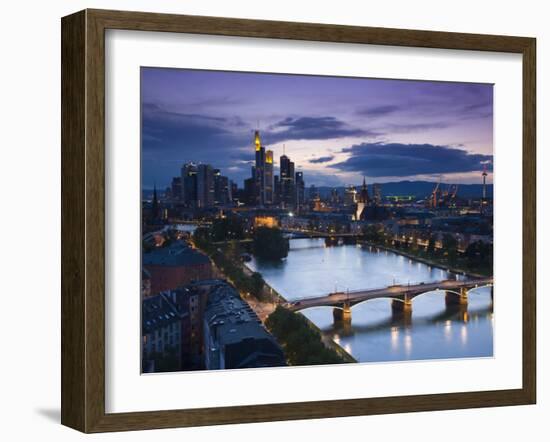Skyline, Frankfurt-Am-Main, Hessen, Germany-Walter Bibikow-Framed Photographic Print