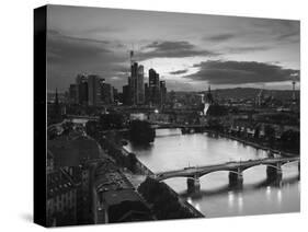Skyline, Frankfurt-Am-Main, Hessen, Germany-Walter Bibikow-Stretched Canvas