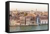 Skyline from Above Lagoon. Venice. Italy-Tom Norring-Framed Stretched Canvas