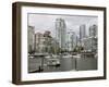 Skyline from Granville Island, Vancouver, British Columbia, Canada-David Herbig-Framed Photographic Print