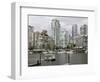 Skyline from Granville Island, Vancouver, British Columbia, Canada-David Herbig-Framed Photographic Print