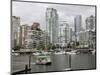 Skyline from Granville Island, Vancouver, British Columbia, Canada-David Herbig-Mounted Photographic Print