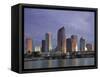 Skyline From Hillsborough Bay, Tampa, Florida, USA-Walter Bibikow-Framed Stretched Canvas
