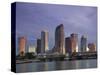 Skyline From Hillsborough Bay, Tampa, Florida, USA-Walter Bibikow-Stretched Canvas