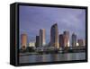 Skyline From Hillsborough Bay, Tampa, Florida, USA-Walter Bibikow-Framed Stretched Canvas